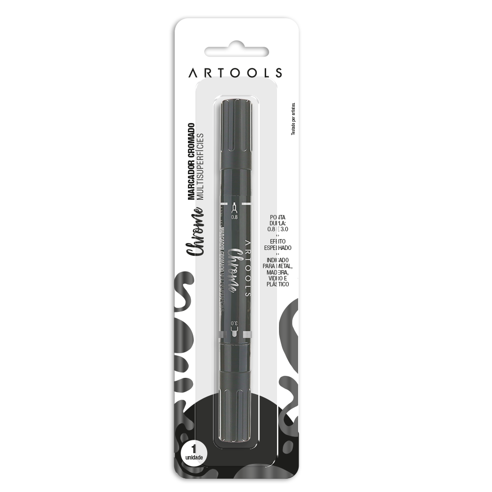 Marcador Cromado Chrome - Prata