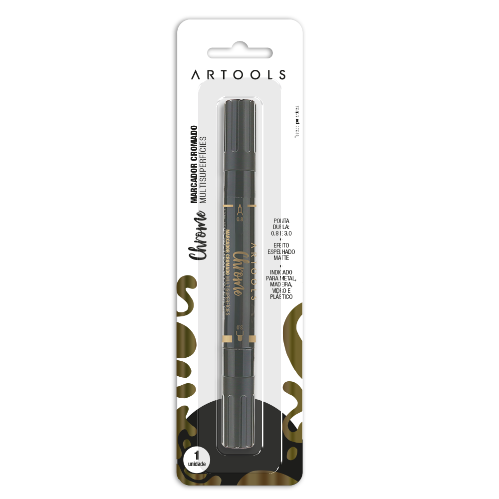 Marcador Cromado Chrome - Ouro